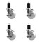 Service Caster 4'' SS Nylon Swivel 1-3/4'' Expanding Stem Caster Set with Brake, 4PK SCC-SSEX20S414-NYS-TLB-134-4 - alternate 1
